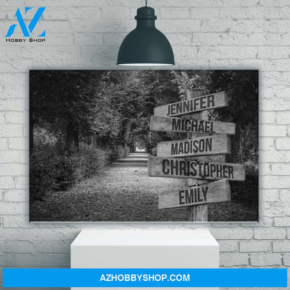 Woods Path 2 Multi-Names Premium Canvas