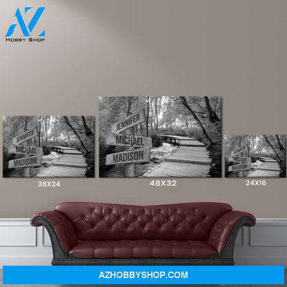Woods Path Multi-Names Premium Canvas