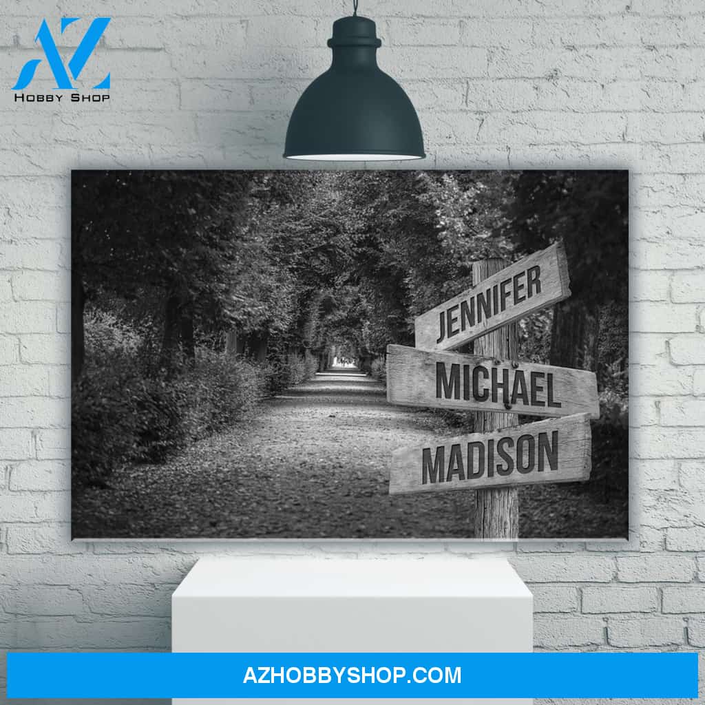 Woods Path 2 Multi-Names Premium Canvas