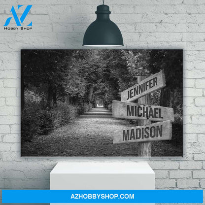 Woods Path 2 Multi-Names Premium Canvas