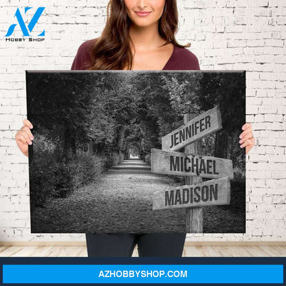 Woods Path 2 Multi-Names Premium Canvas