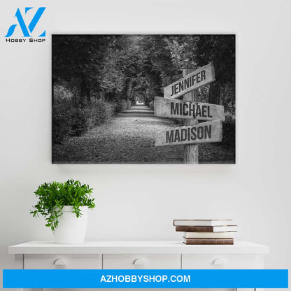 Woods Path 2 Multi-Names Premium Canvas