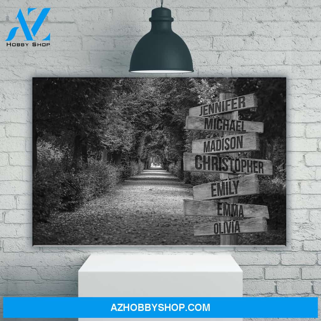 Woods Path 2 Multi-Names Premium Canvas