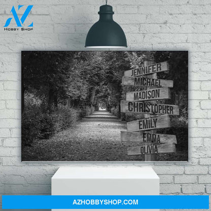 Woods Path 2 Multi-Names Premium Canvas