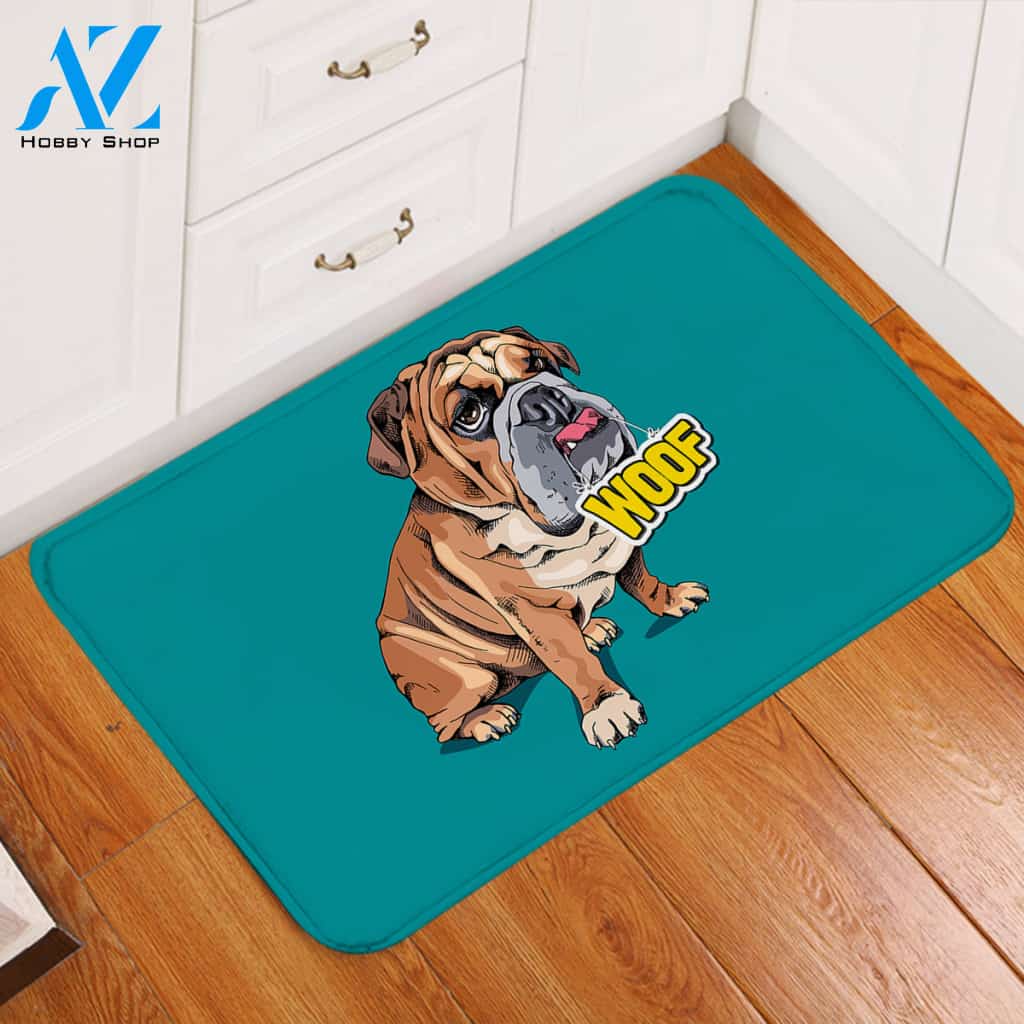 Woof Pug Door Mat