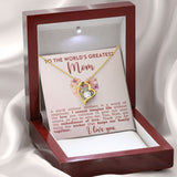 World's Greatest Mom - Forever Love Heart Necklace