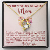 World's Greatest Mom - Forever Love Heart Necklace