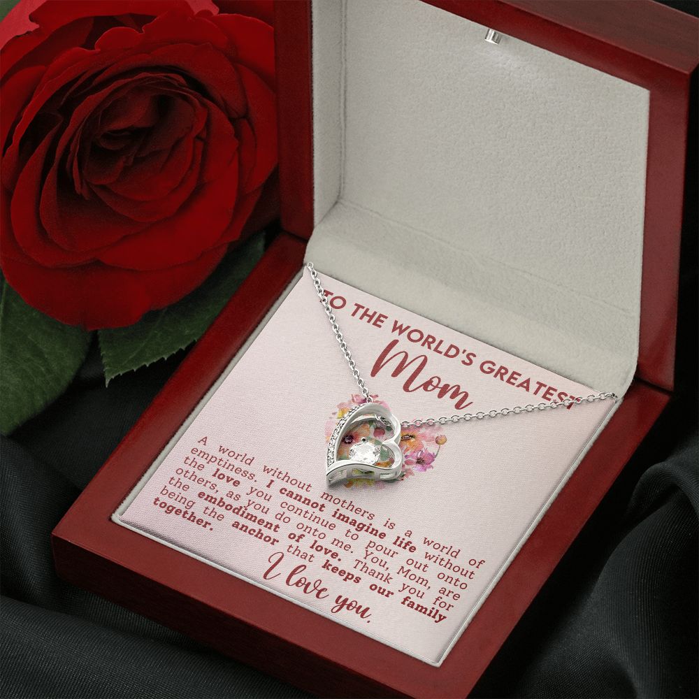 World's Greatest Mom - Forever Love Heart Necklace