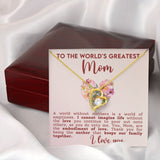 World's Greatest Mom - Forever Love Heart Necklace