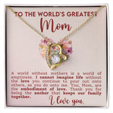 World's Greatest Mom - Forever Love Heart Necklace