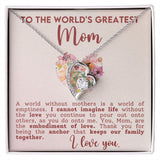 World's Greatest Mom - Forever Love Heart Necklace