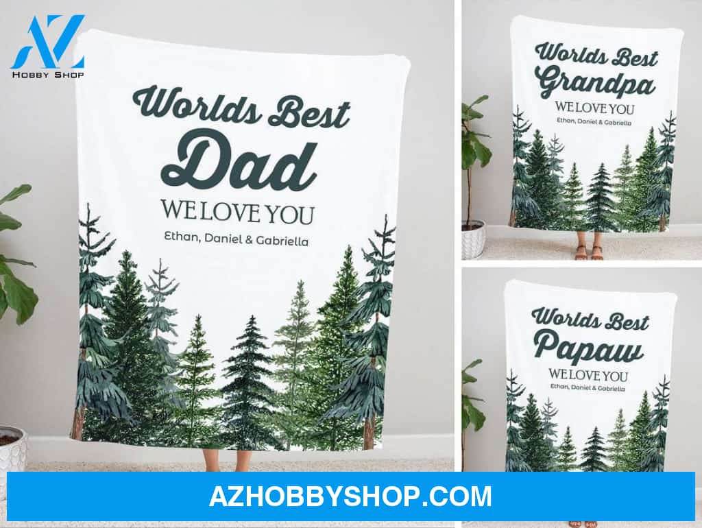 Worlds Best Dad Dad Blanket, Grandpa Blanket