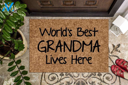 World's Best Grandma Lives Here Doormat | Welcome Mat | House Warming Gift