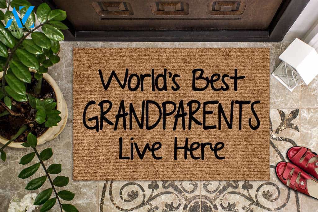World's Best Grandparents Live Here Doormat | Welcome Mat | House Warming Gift