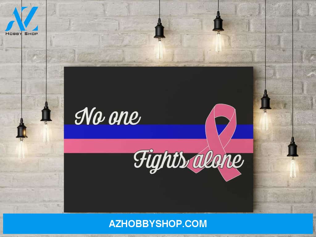 Wrapped 8X10 Horizontal / White Thin Blue Line Breast Cancer Full Hd Personalized Customized Canvas Art Wall Art Wall Decor