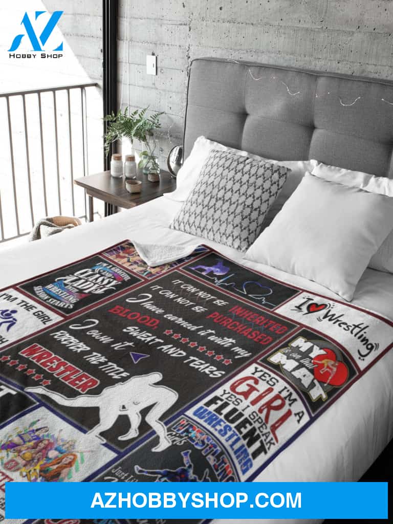 Wrestling Blankets Eat Sleep Wrestle Repeat Fleece Blanket Home Decor Bedding Couch Sofa Soft And Comfy Cozy Wrestling Lovers Gift