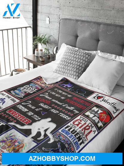 Wrestling Blankets Eat Sleep Wrestle Repeat Fleece Blanket Home Decor Bedding Couch Sofa Soft And Comfy Cozy Wrestling Lovers Gift