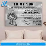 G- Wrestling Poster - Dad to son - never lose vs1