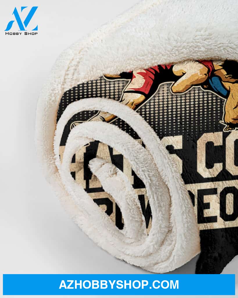 Wrestling That's Cool I Throw People Fleece Blanket Home Decor Bedding Couch Sofa Soft And Comfy Cozy Wrestling Lovers Gift, Gift For Friend Family
