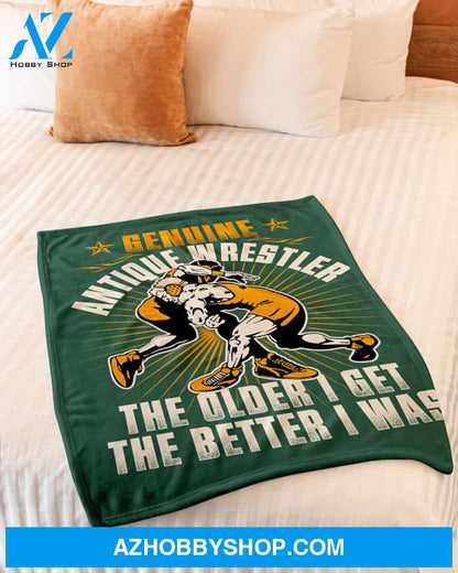 Wrestling Wrestler Genuine Fleece Blanket Home Decor Bedding Couch Sofa Soft And Comfy Cozy Wrestling Lovers Gift, Gift For Friend Family