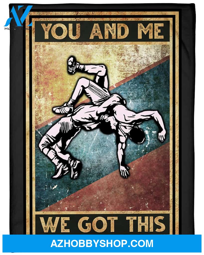 Wrestling You and Me Fleece Blanket Home Decor Bedding Couch Sofa Soft And Comfy Cozy Gift For Wrestling Lovers, Gift For Friend Family