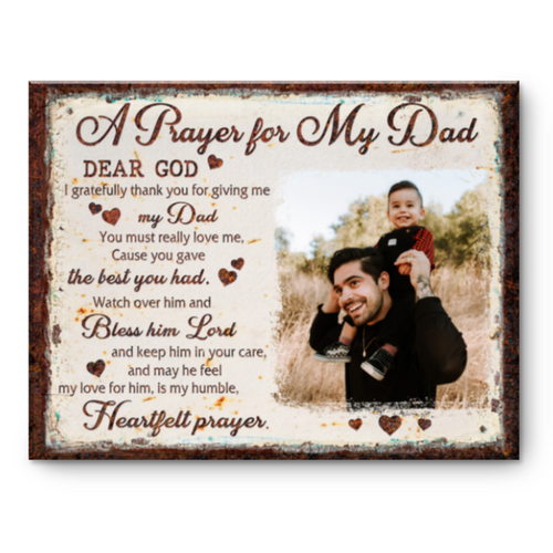 Prayer For My Dad, Custom Gift For Dad, Personalized Father’s Day Gift