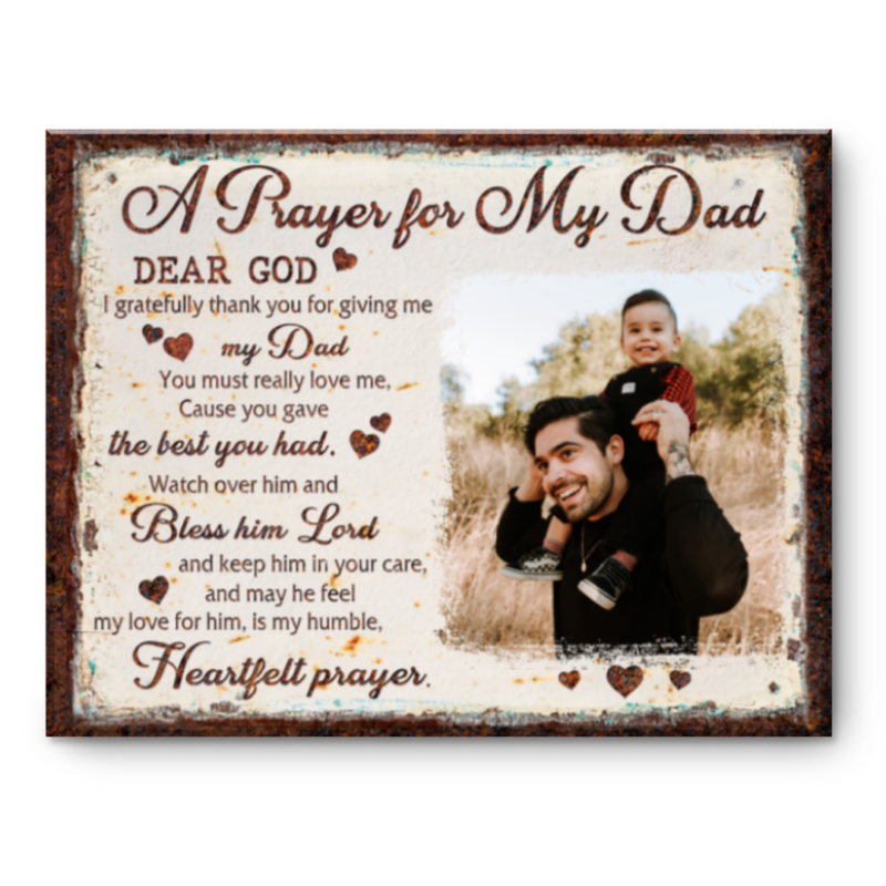Prayer For My Dad, Custom Gift For Dad, Personalized Father’s Day Gift