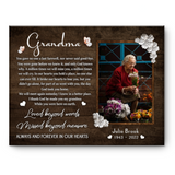 Loss of Grandpma Gift, Grandma Remembrance Canvas, Grandma Keepsake Grieving Memorial Gift