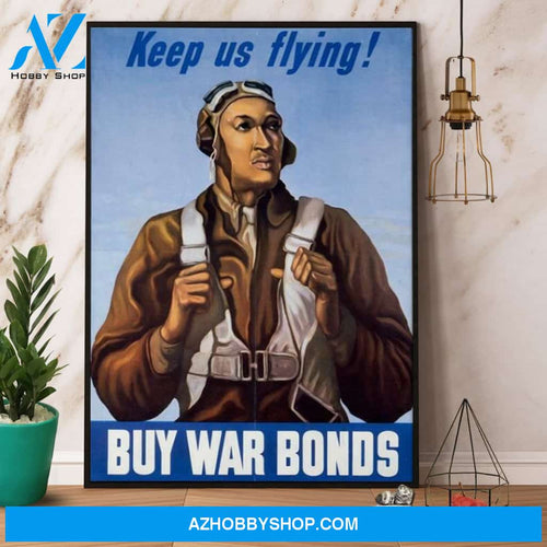 Wwii Propaganda Buy War Bonds Canvas And Poster, Wall Decor Visual Art