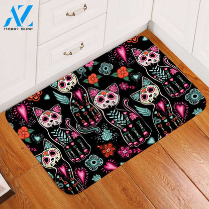 X-rayed Cats Door Mat