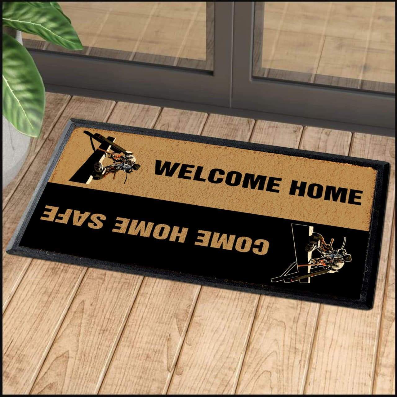 Lineman Welcome Home Doormat | Colorful | Size 8x27'' 24x36''