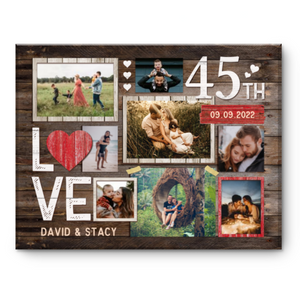 45th Wedding Anniversary Gift, 45th Anniversary Photo Collage, 45th Anniversary Gift