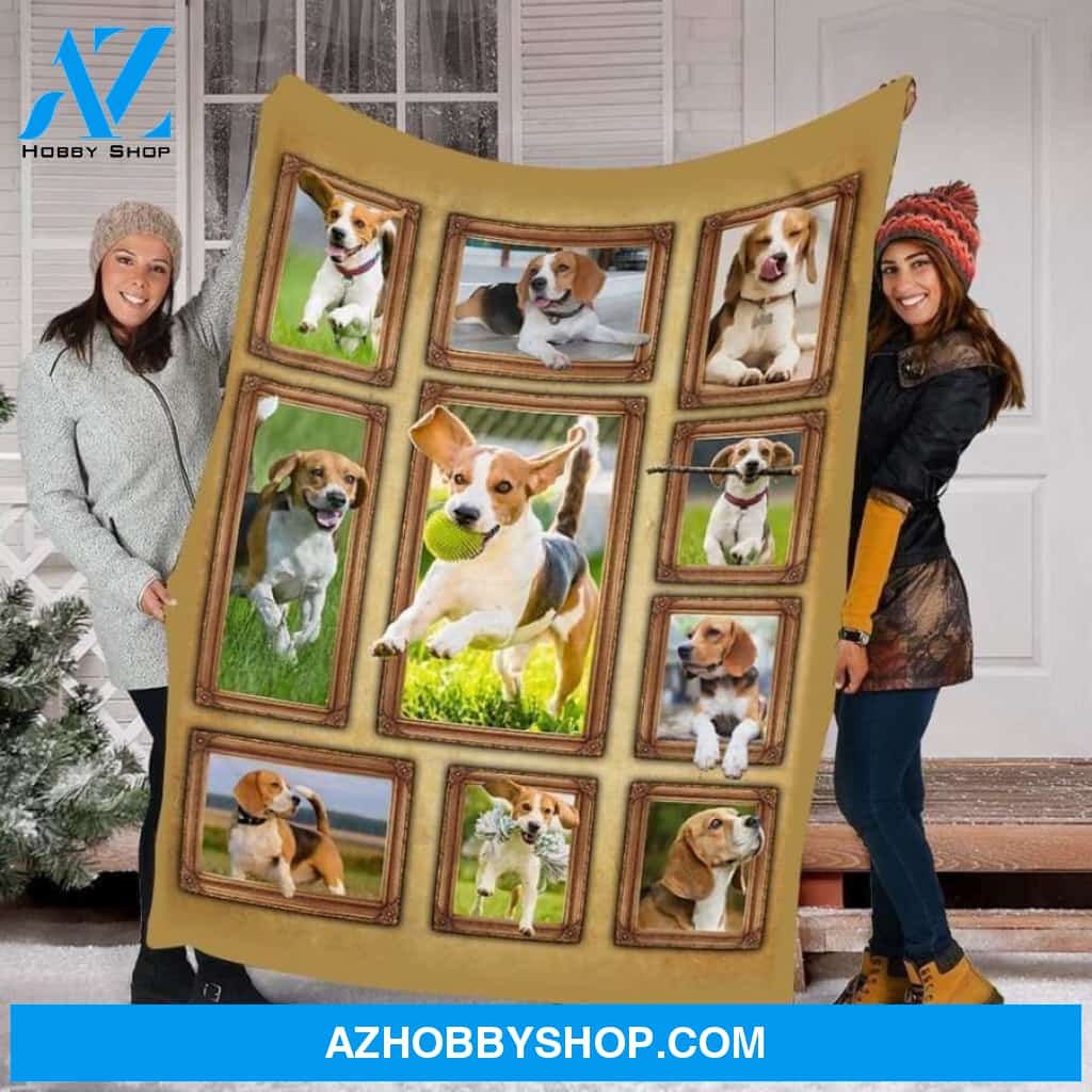 Xmas Fleece Blanket Beagle Dog Fleece Blanket - Fleece Blanket Christmas Gift Ideas