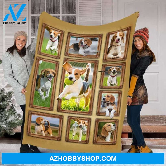 Xmas Fleece Blanket Beagle Dog Fleece Blanket - Fleece Blanket Christmas Gift Ideas