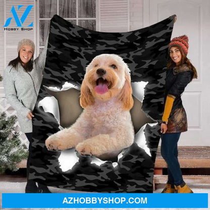 Xmas Fleece Blanket Cockapoo Dog Fleece Blanket - Fleece Blanket Christmas Gift Ideas