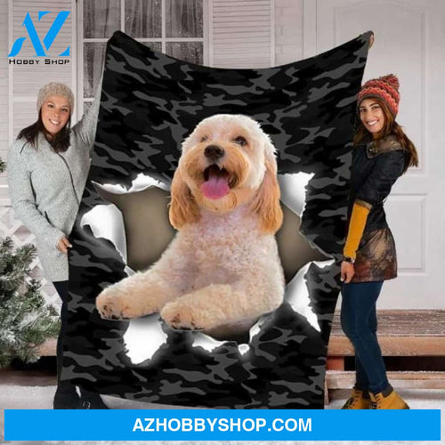 Xmas Fleece Blanket Cockapoo Dog Fleece Blanket - Fleece Blanket Christmas Gift Ideas