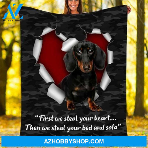 Xmas Fleece Blankets Dachshund Dog Fleece Blanket - Fleece Blanket Christmas Gift Ideas