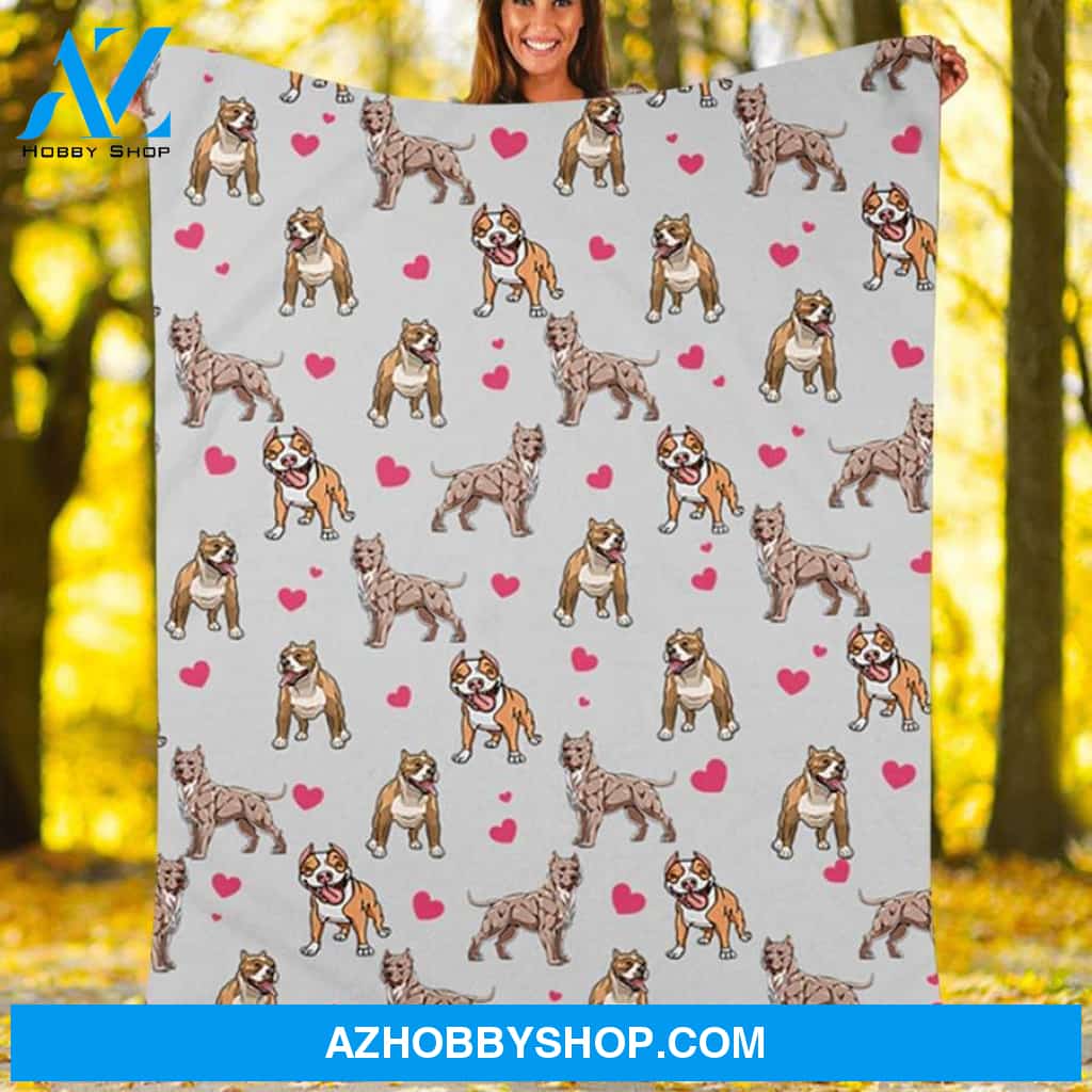 Xmas Fleece Blankets Pitbull Dog Fleece Blanket - Fleece Blanket Christmas Gift Ideas