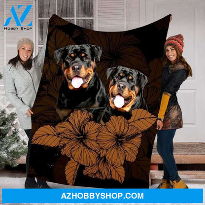 Xmas Fleece Blankets Rottweiler Dog Fleece Blanket - Fleece Blanket Christmas Gift Ideas