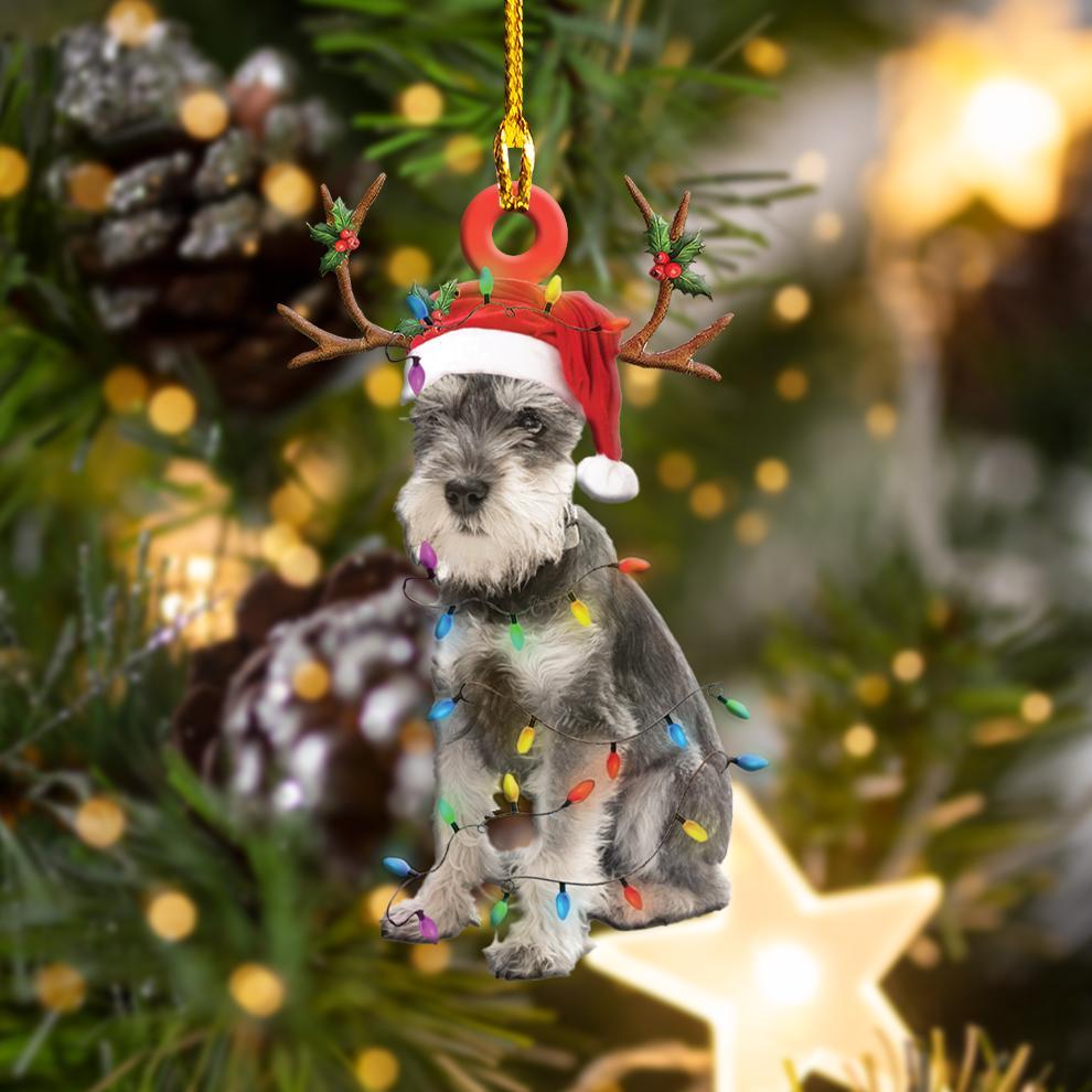 Godmerch- Ornament- Schnauzer2 Christmas Shape Ornament, Happy Christmas Ornament, Car Ornament