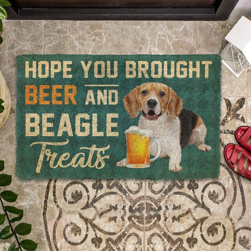 Beer And Beagle Treats Doormat | Colorful | Size 8x27'' 24x36''