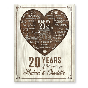 20th Year Anniversary Gift, 20th Wedding Anniversary Gift For Husband, 20 Year Anniversary Gift For Wife