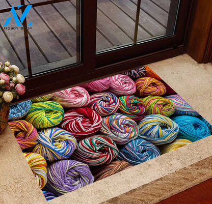 Yarn Knitting Doormat Indoor And Outdoor Doormat Warm House Gift Welcome Mat Gift For Family Friend