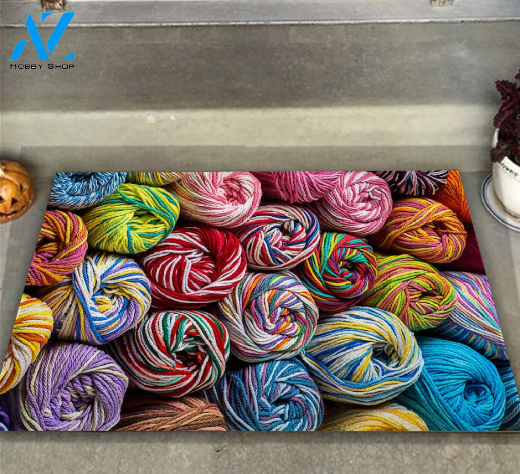 Yarn Knitting Doormat Indoor And Outdoor Doormat Warm House Gift Welcome Mat Gift For Family Friend