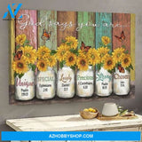 Yellow daisy and Butterfly - God says you are Jesus Landscape Canvas Prints - Wall Art