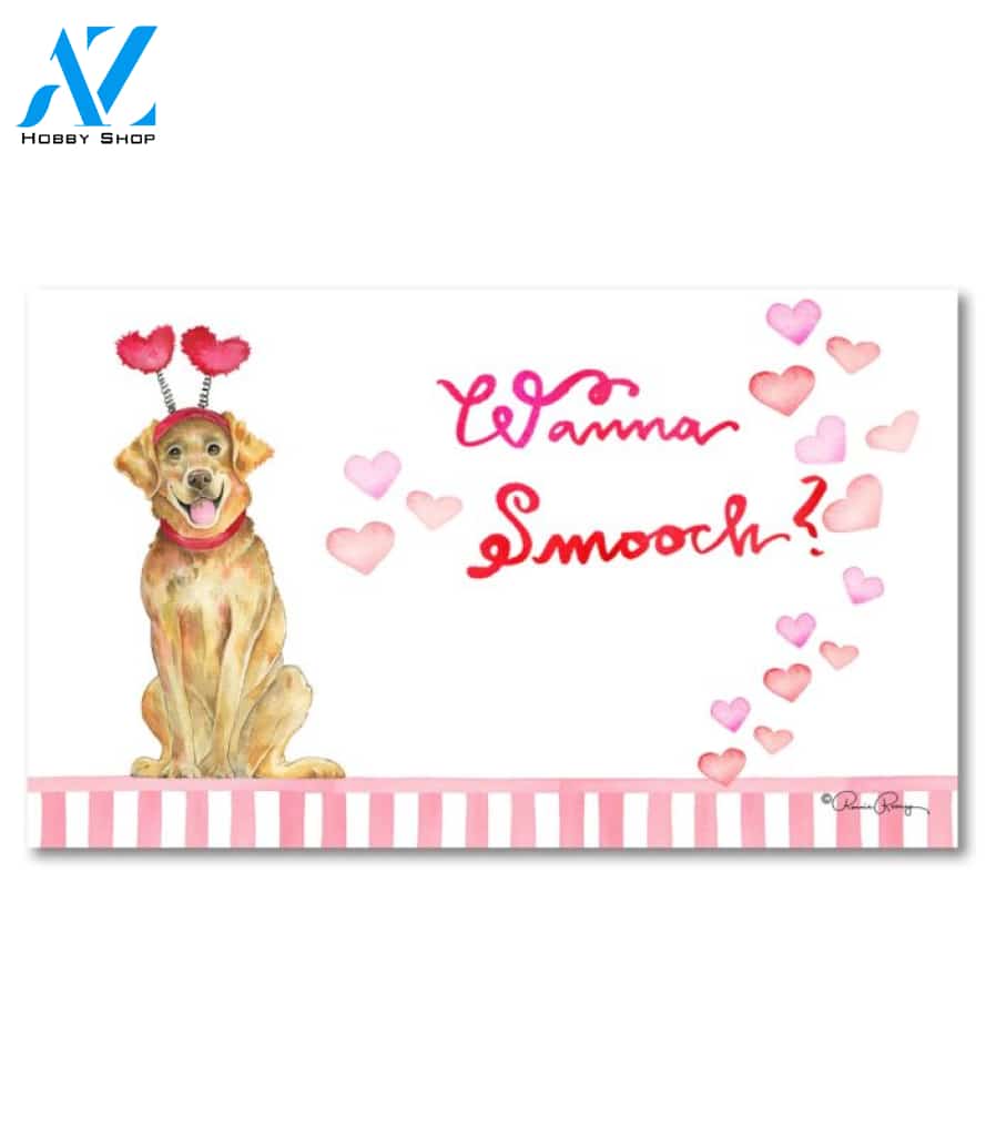 Yellow Lab Wanna Smooch Doormat - 18" x 30"