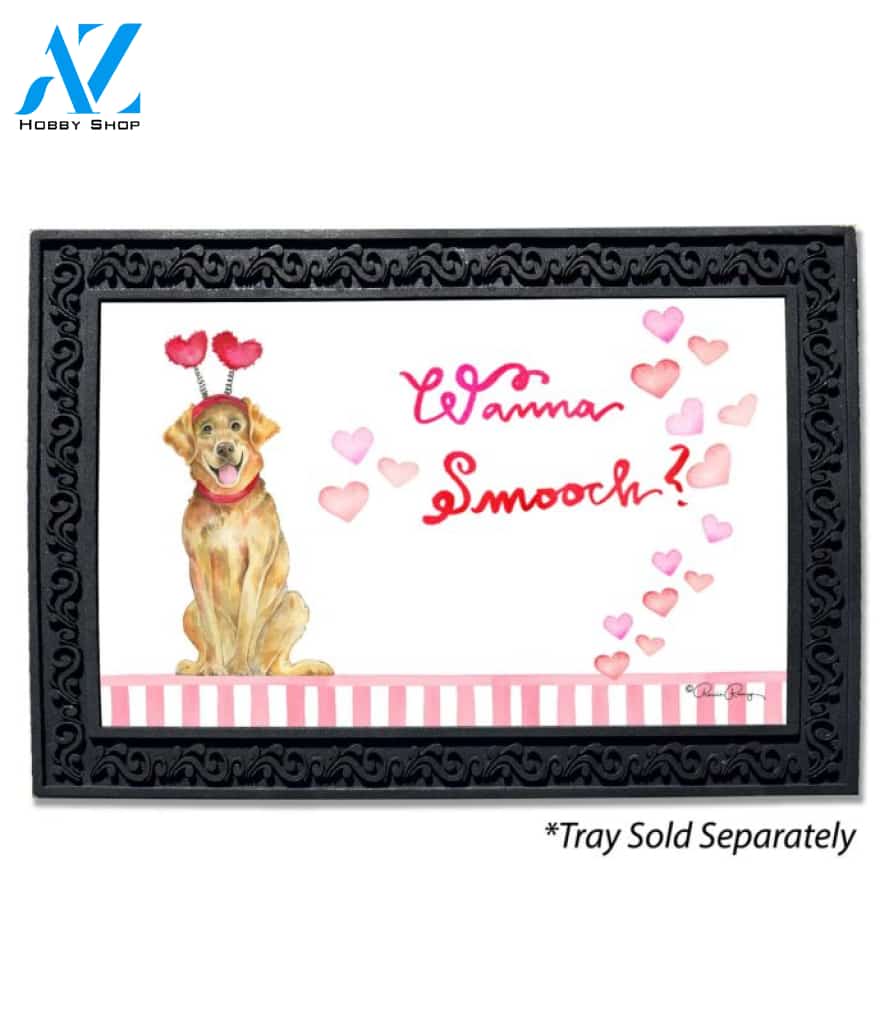 Yellow Lab Wanna Smooch Doormat - 18" x 30"