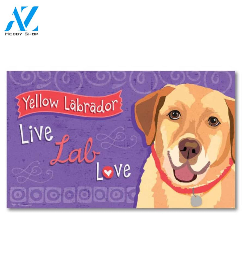 Yellow Labrador Doormat - 18" x 30"