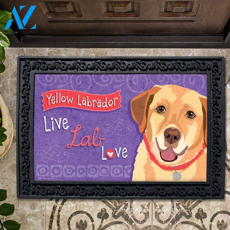 Yellow Labrador Doormat - 18" x 30"