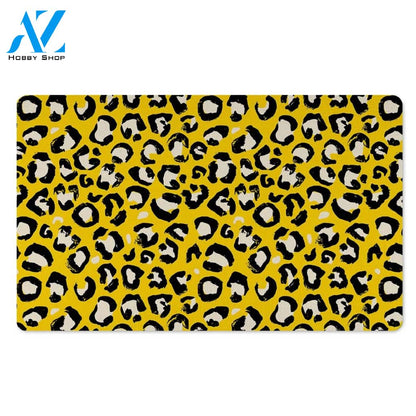 Yellow Leopard Door Mat